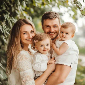 Happy Family in Natural Light