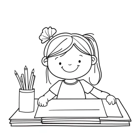 Child's Art: A Simple Line Drawing