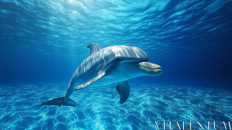 Oceanic Dolphin Scene AI Image