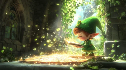 Elf Reading by Magical Light