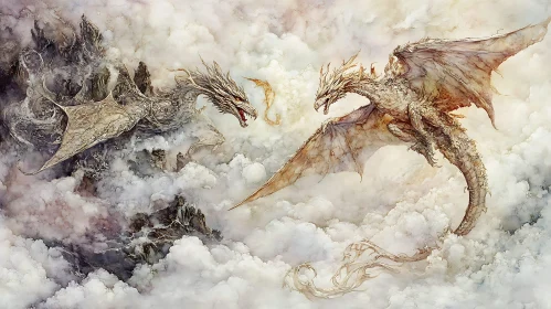 Dragons Battle in the Heavens