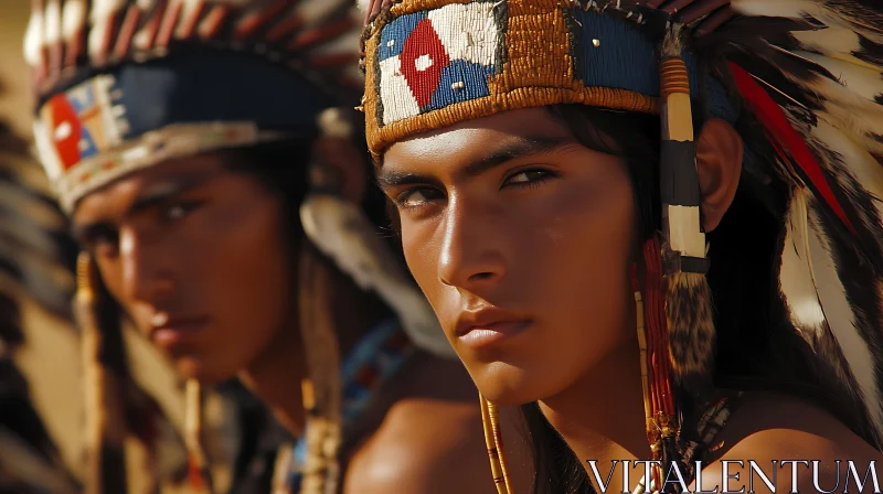 Indigenous People Headdress AI Image