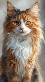 Artistic Feline with Golden Eyes