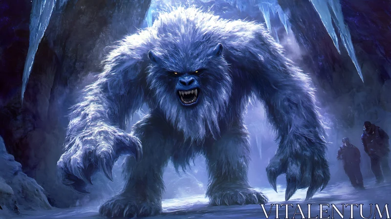 Abominable Snowman: A Chilling Encounter AI Image