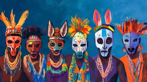 People in Masks and Headdresses