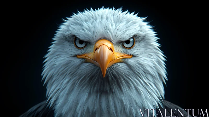 AI ART Majestic Bald Eagle Gaze