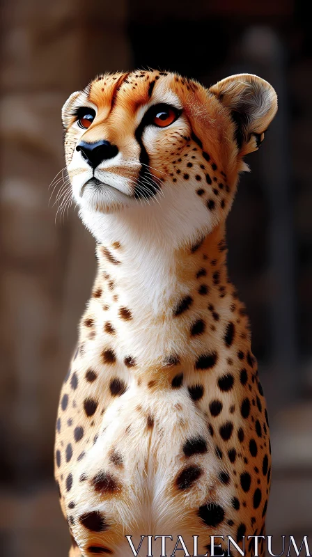 Wild Cheetah Portrait AI Image