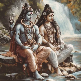 Hindu Gods by the River