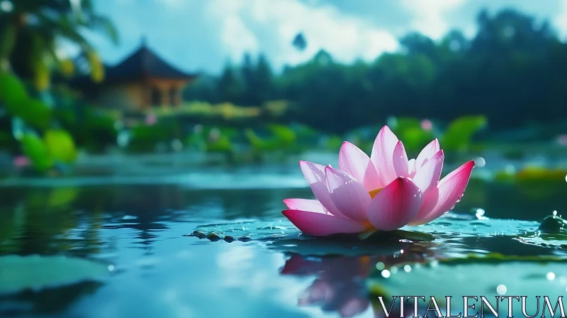 AI ART Water Lily Reflection