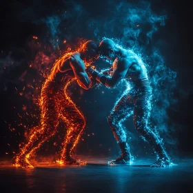 Clash of Elements: Boxing Art