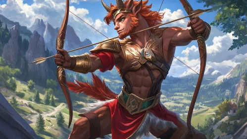 Fantasy Centaur Archer Ready to Strike