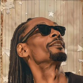 Snoop Dogg Retro Styled Portrait Art