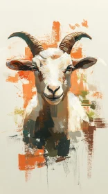 Abstract Goat Art