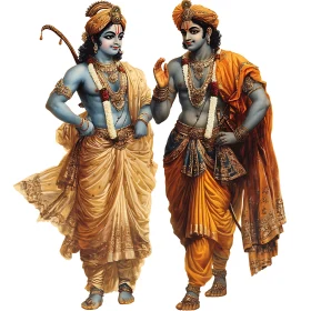 Traditional Gods in Golden Attire