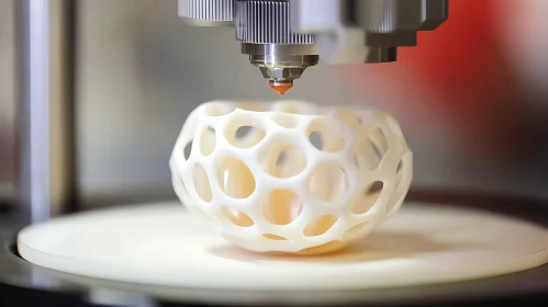 3D Printed Sphere: Modern Technology Art