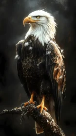 Majestic Eagle on Branch