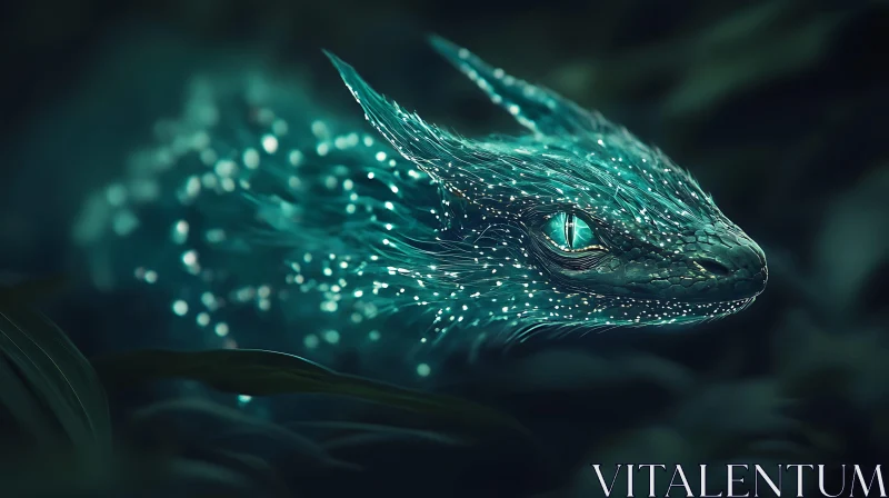 AI ART Luminous Dragon with Glowing Scales