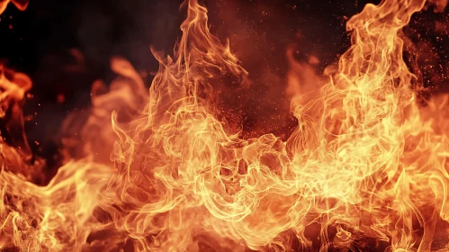 Fiery Dance in Shades of Orange, Red, and Yellow