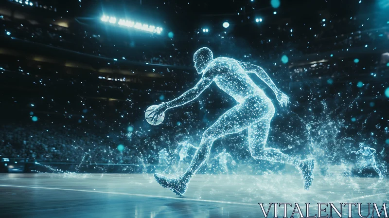 Futuristic Basketball Player AI Image