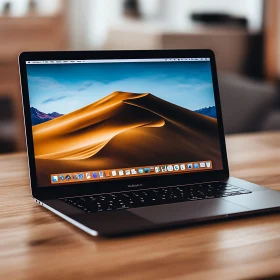Sleek Laptop Displaying Desert Landscape