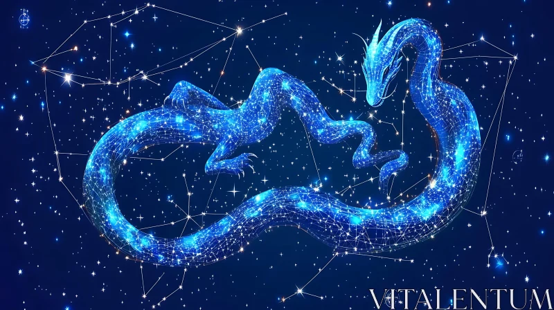 AI ART Astral Dragon Constellation Art