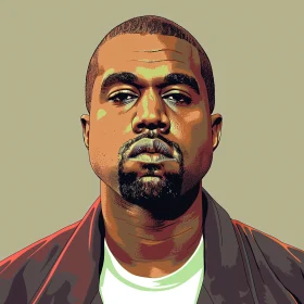 Kanye West Stylized Portrait