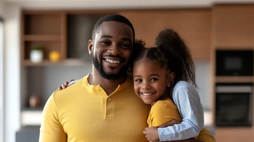 Loving Father and Daughter Embrace