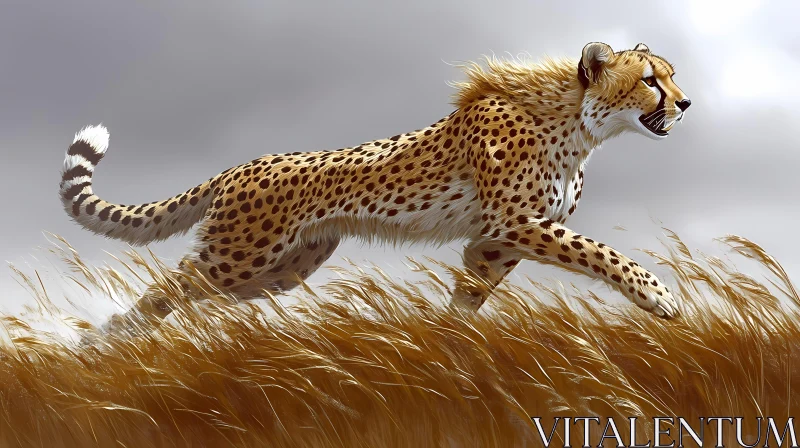 AI ART Graceful Cheetah in Action