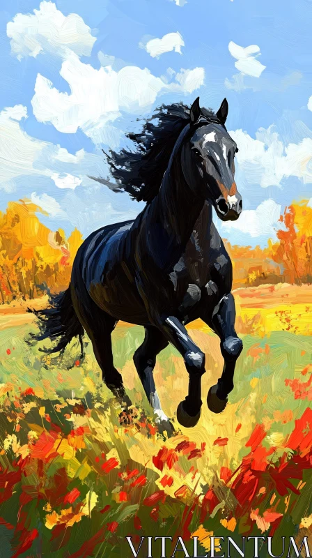 AI ART Autumn Gallop