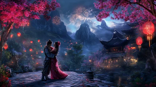 Oriental Romance with Lanterns and Celebration