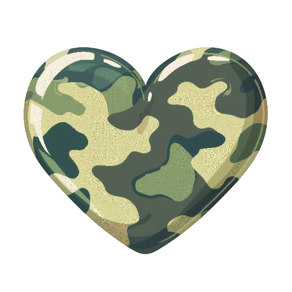 POD Design Camo Heart Pattern Tee