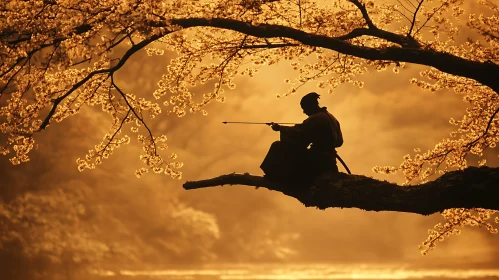 Samurai Archer in Golden Light