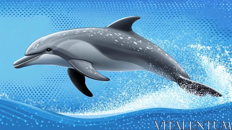 AI ART Marine Elegance: Dolphin in Motion