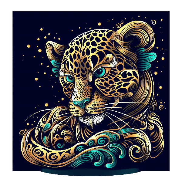 POD Design Artistic Leopard T-Shirt Design