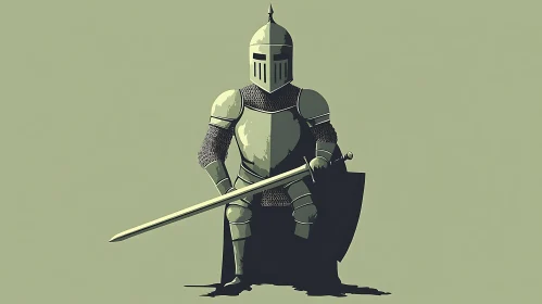 Medieval Knight with Sword