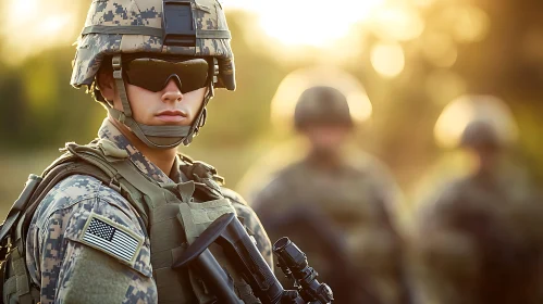 Camouflage Soldier Portrait