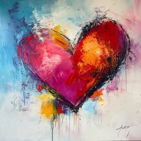 Colorful Heart Abstract Art