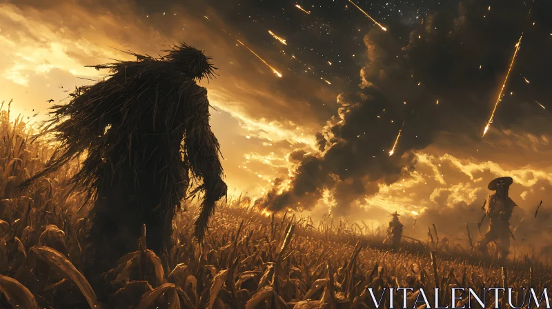 AI ART Apocalyptic Wasteland with Scarecrows
