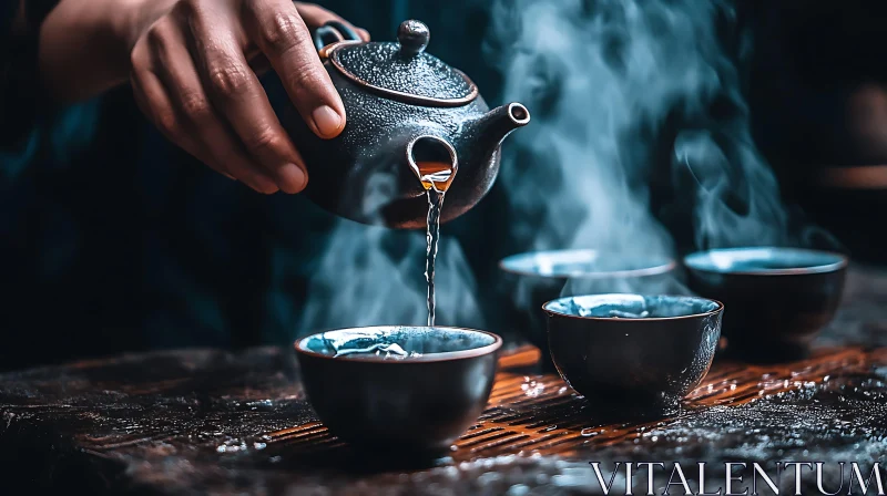 Tea Ceremony Still Life Photography AI Image