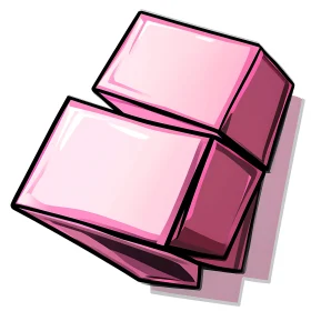 Geometric Pink Blocks Art