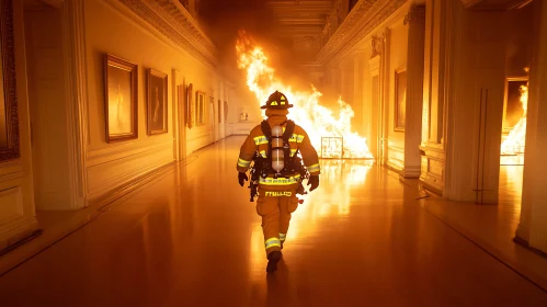 Museum Hallways on Fire