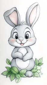 Adorable Bunny Cartoon Art