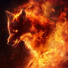 Inferno Wolf Art