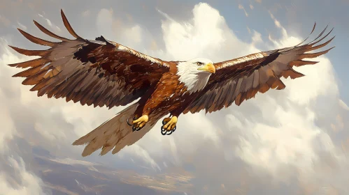 Graceful Eagle in Flight