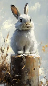 Serene Rabbit Portrait in Nature