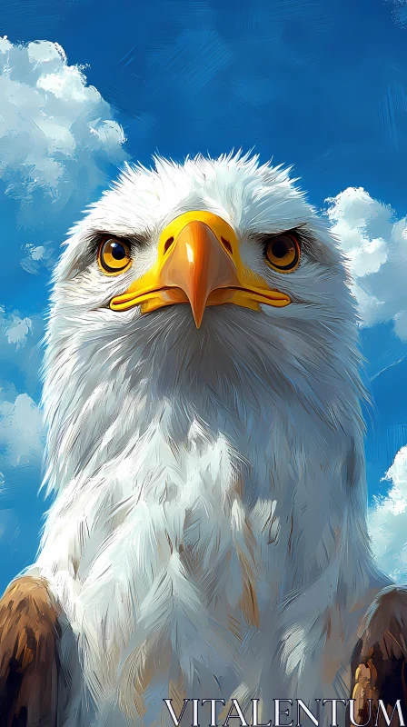 Eagle Art in Nature Background AI Image