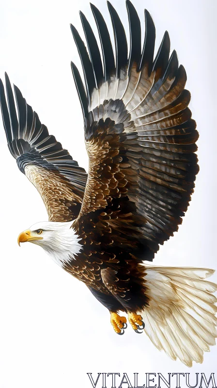 Eagle Soaring with Grace AI Image