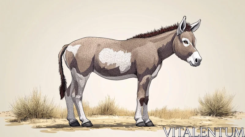 Desert Donkey Art AI Image