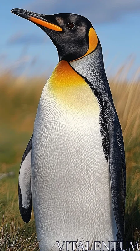 Penguin Portrait in Nature AI Image