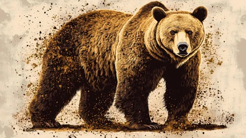 Wildlife Art: Detailed Bear Design